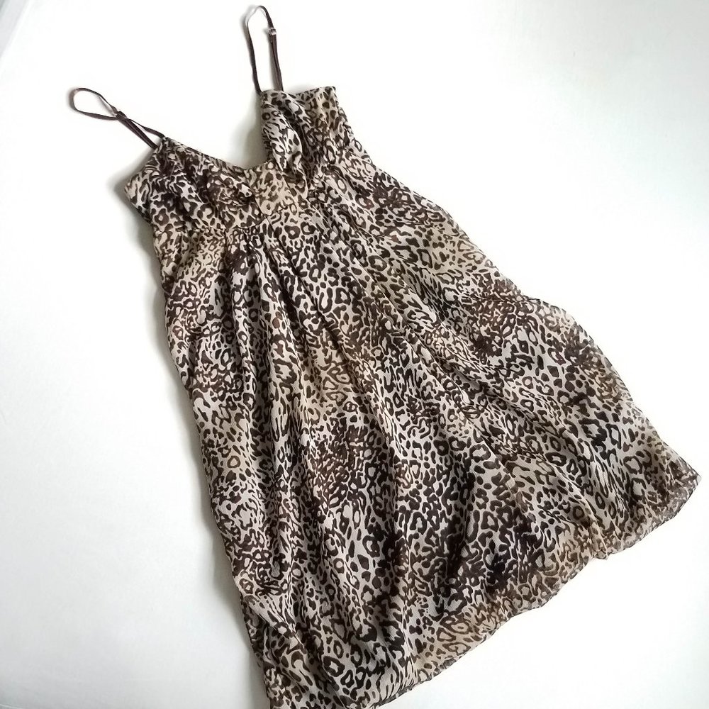 🛒 Daytrip (Buckle) | Brown Leopard Print Dress XS